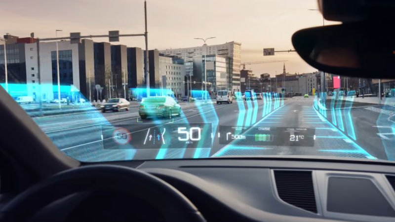 Augmented Reality Dashboard Display Highlighting Potential Electrical Problems in Today’s Cars During Urban Driving