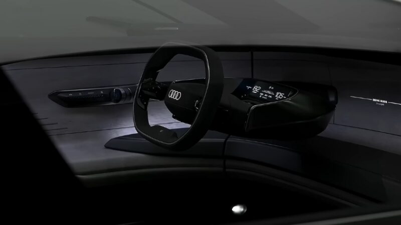 Futuristic Interior of A High-Tech Audi Car 